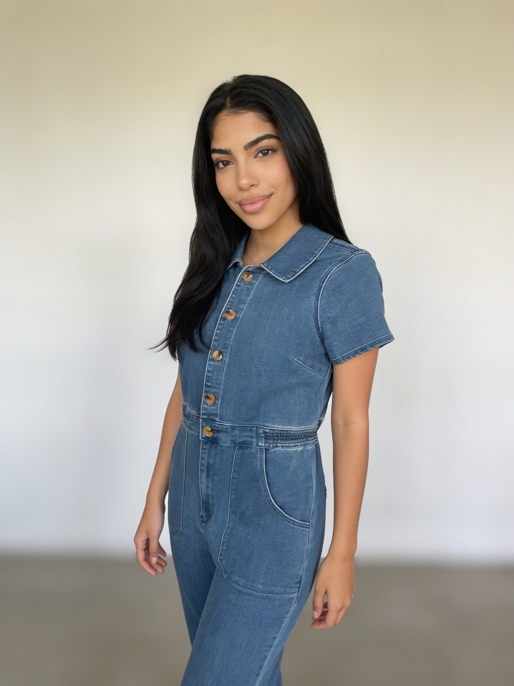 Show Me Your MuMu Emery Jumpsuit in French Blue. Size Large - Picture 3 of 11